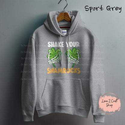Skeleton Shake your Shamrocks! Groping hands St. Patrick’s Day Hoodie