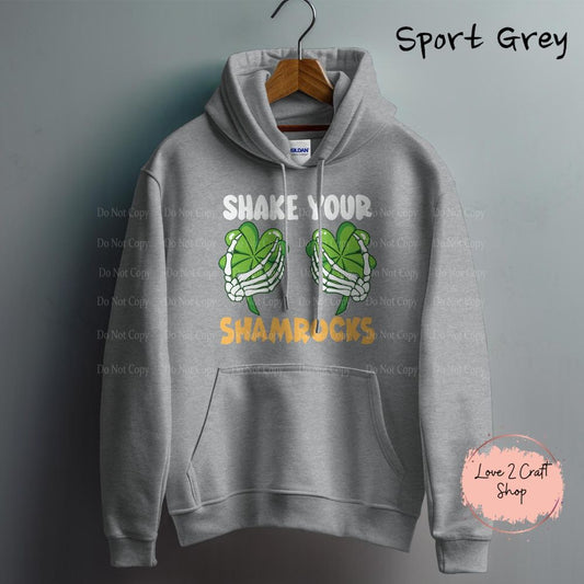 Skeleton Shake your Shamrocks! Groping hands St. Patrick’s Day Hoodie