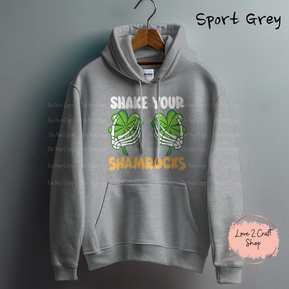Skeleton Shake your Shamrocks! Groping hands St. Patrick’s Day Hoodie