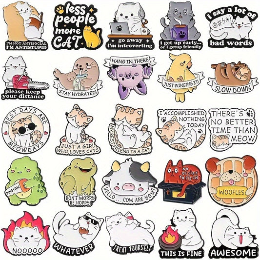 Animal Pins with Fun Phrases