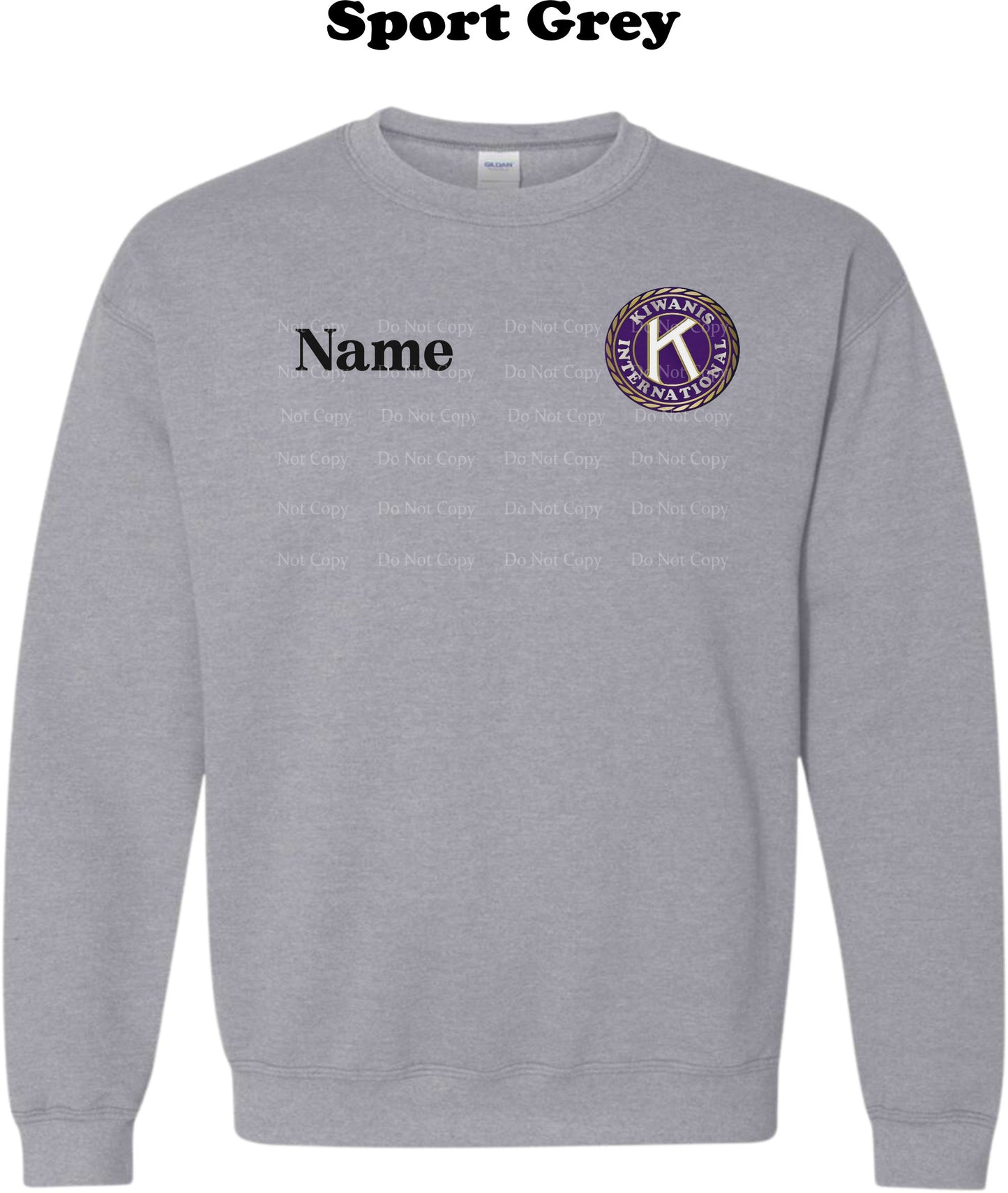 Kiwanis Logo Personalized Name Crew Sweatshirt
