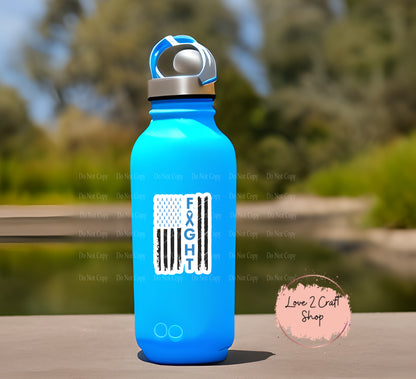 Colon Cancer Fight American Flag Stickers